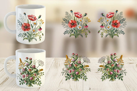Mug Wrap Summer Wildflower Sublimation artnoy 