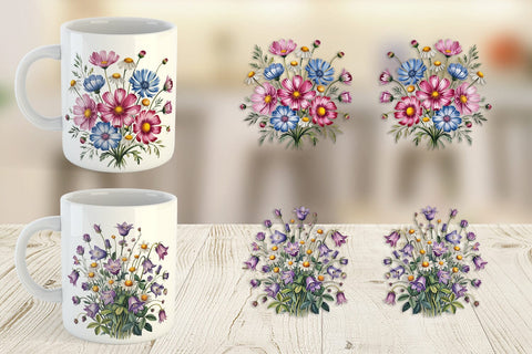 Mug Wrap Summer Wildflower Sublimation artnoy 