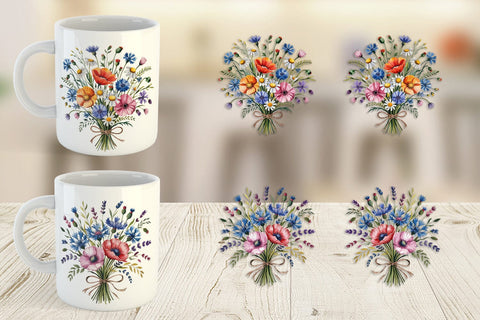 Mug Wrap Summer Wildflower Sublimation artnoy 