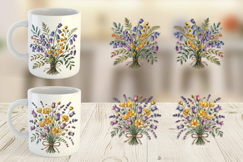 Mug Wrap Summer Wildflower Sublimation artnoy 