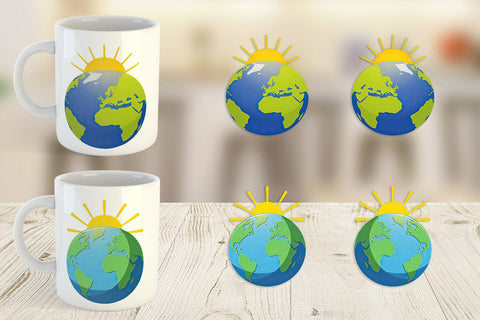 Mug Wrap Sun and Earth Sublimation artnoy 