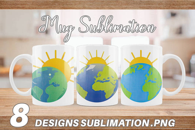Mug Wrap Sun and Earth Sublimation artnoy 