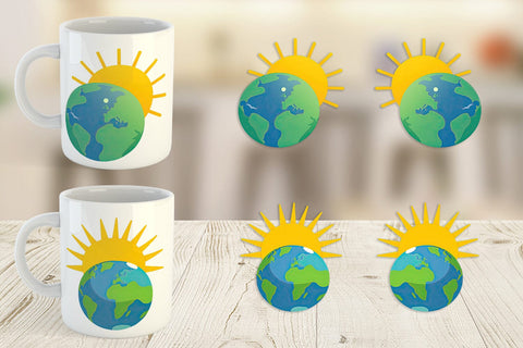 Mug Wrap Sun and Earth Sublimation artnoy 