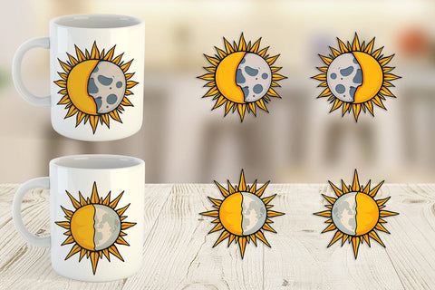 Mug Wrap Sun and Moon Sublimation artnoy 
