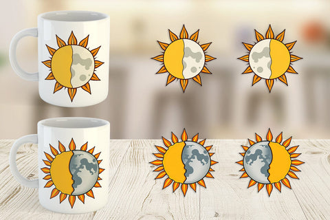 Mug Wrap Sun and Moon Sublimation artnoy 