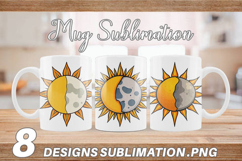 Mug Wrap Sun and Moon Sublimation artnoy 