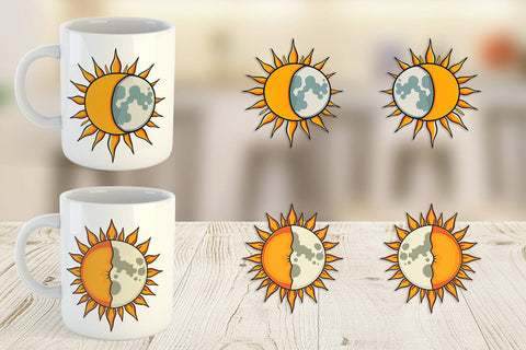 Mug Wrap Sun and Moon Sublimation artnoy 