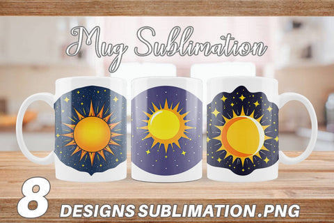 Mug Wrap Sun and Stars Sublimation artnoy 