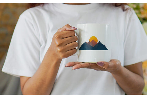 Mug Wrap Sun over Mountains Sublimation artnoy 