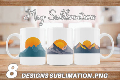 Mug Wrap Sun over Mountains Sublimation artnoy 