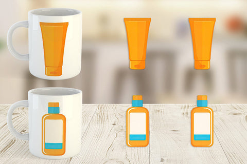 Mug Wrap Sunblock Bottle Sublimation artnoy 