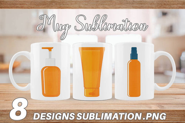 Mug Wrap Sunblock Bottle Sublimation artnoy 