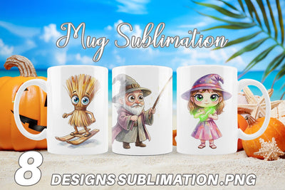 Mug Wrap Sunburn Sorcery Summerween Sublimation artnoy 