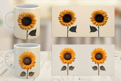 Mug Wrap Sunflower Boho Sublimation artnoy 