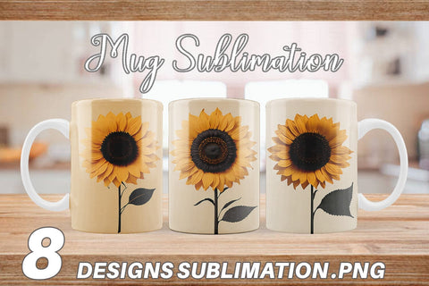 Mug Wrap Sunflower Boho Sublimation artnoy 