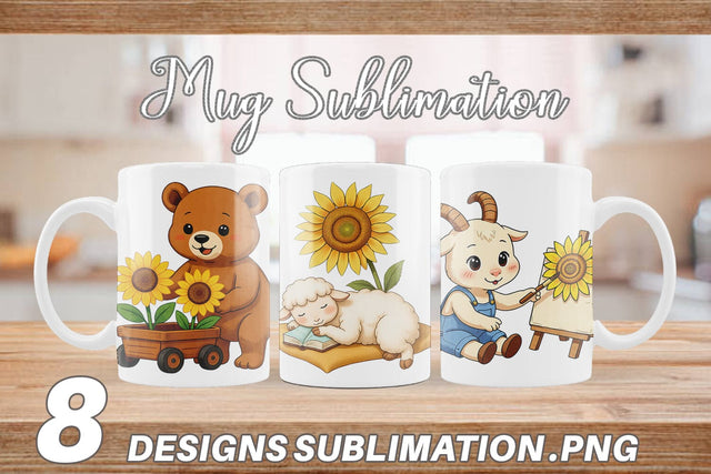 Mug Wrap Sunflower Farm Friends Sublimation artnoy 
