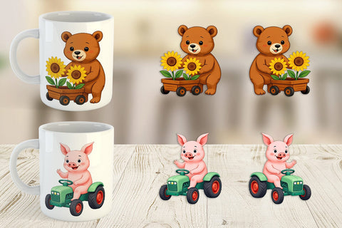 Mug Wrap Sunflower Farm Friends Sublimation artnoy 