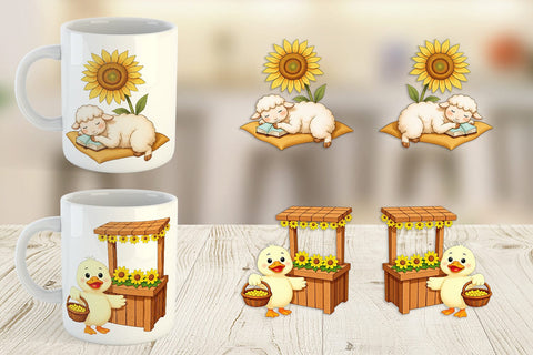 Mug Wrap Sunflower Farm Friends Sublimation artnoy 