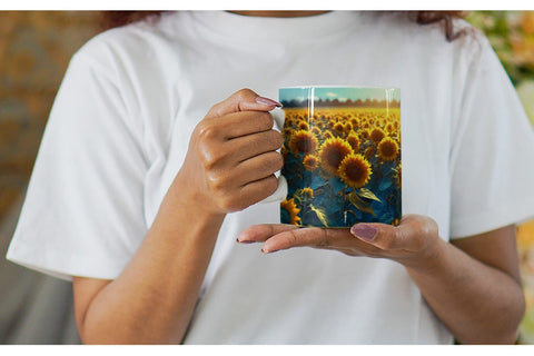 Mug Wrap Sunflower Field Sublimation artnoy 