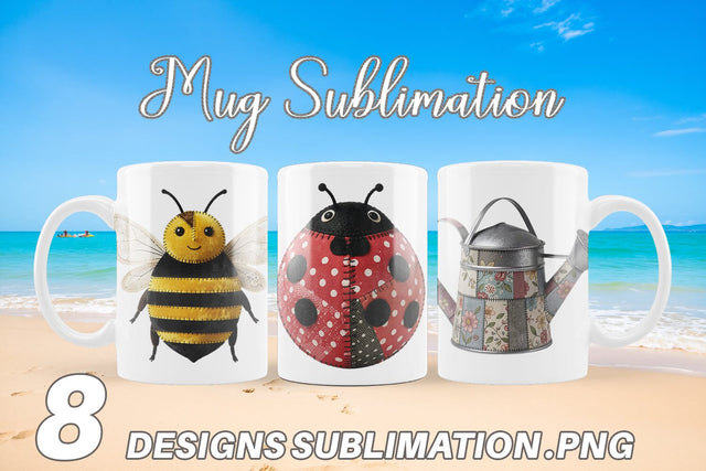 Mug Wrap Sunny Meadow Fabric Sublimation artnoy 