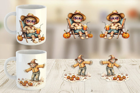 Mug Wrap Sunny Scarecrow Fun Sublimation artnoy 