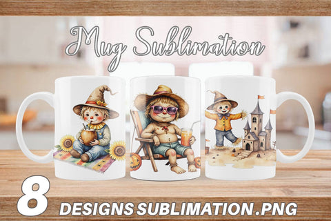 Mug Wrap Sunny Scarecrow Fun Sublimation artnoy 
