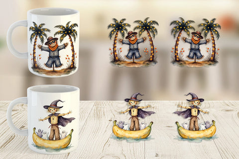 Mug Wrap Sunny Scarecrow Fun Sublimation artnoy 