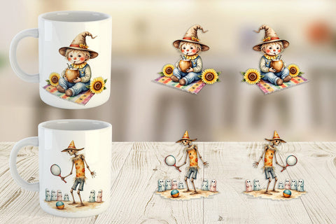 Mug Wrap Sunny Scarecrow Fun Sublimation artnoy 
