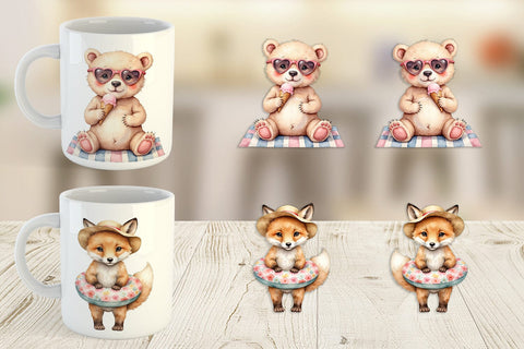 Mug Wrap Sunny Season Friends Sublimation artnoy 