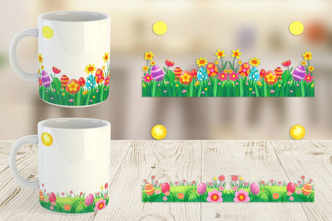 Mug Wrap Sunny Sky with Easter Sublimation artnoy 