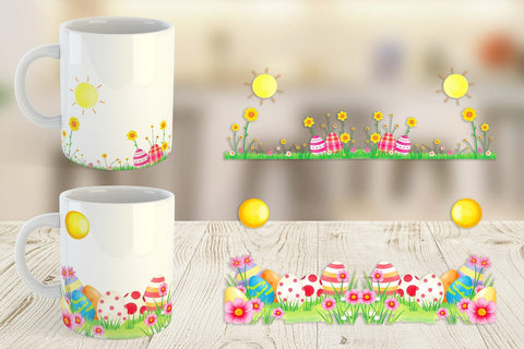 Mug Wrap Sunny Sky with Easter Sublimation artnoy 