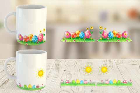 Mug Wrap Sunny Sky with Easter Sublimation artnoy 