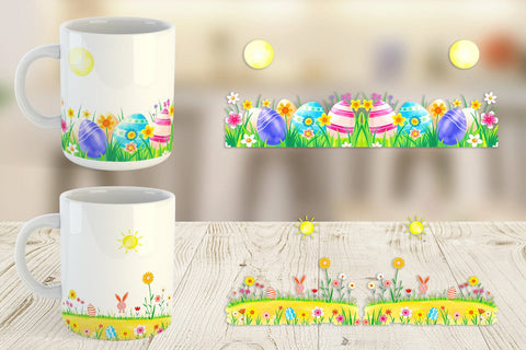 Mug Wrap Sunny Sky with Easter Sublimation artnoy 