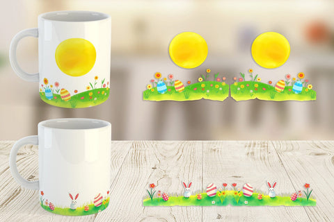 Mug Wrap Sunny Sky with Easter Sublimation artnoy 