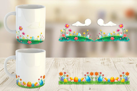 Mug Wrap Sunny Sky with Easter Sublimation artnoy 