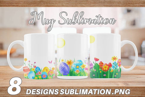 Mug Wrap Sunny Sky with Easter Sublimation artnoy 