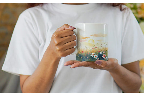 Mug Wrap Sunrise Meadow Sublimation artnoy 