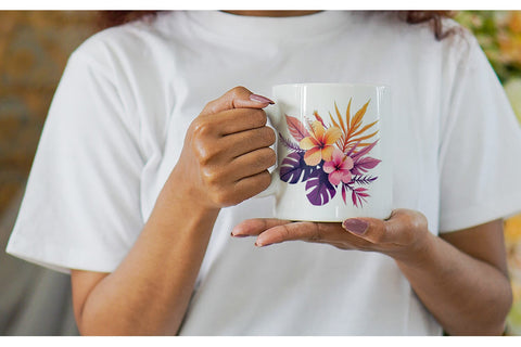 Mug Wrap Sunset Florals Sublimation artnoy 