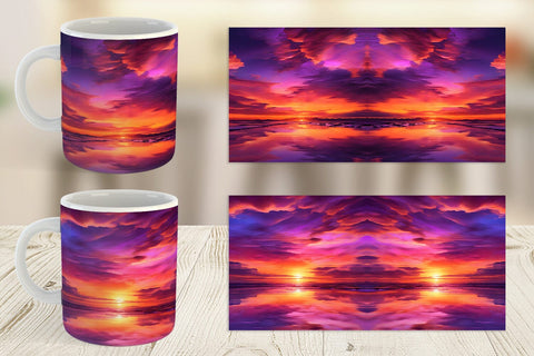 Mug Wrap Sunset Landscape Sublimation artnoy 