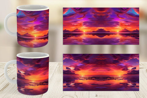 Mug Wrap Sunset Landscape Sublimation artnoy 