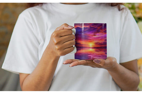 Mug Wrap Sunset Landscape Sublimation artnoy 
