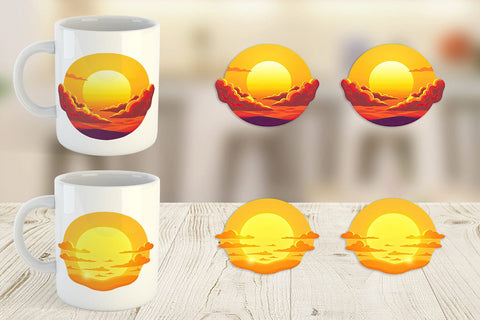 Mug Wrap Sunset Sublimation artnoy 