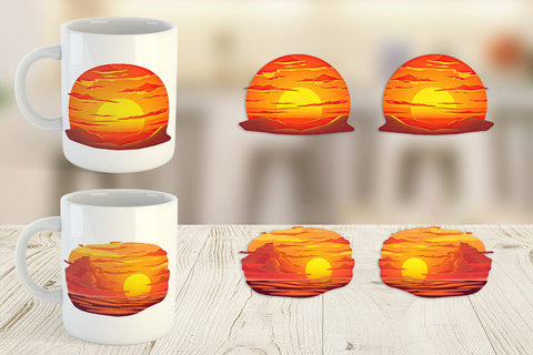 Mug Wrap Sunset Sublimation artnoy 