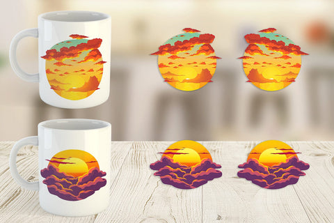 Mug Wrap Sunset Sublimation artnoy 