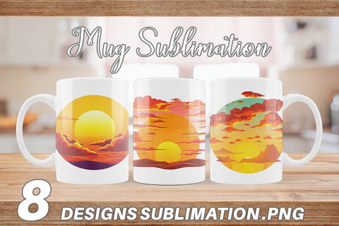 Mug Wrap Sunset Sublimation artnoy 
