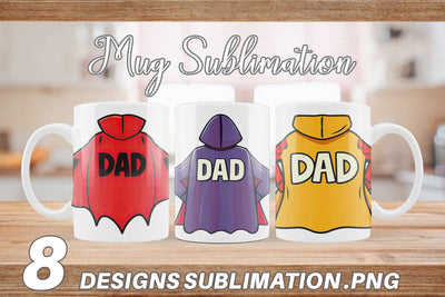 Mug Wrap Super Dad Sublimation artnoy 