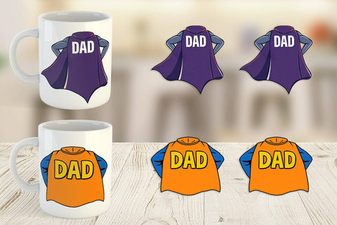 Mug Wrap Super Dad Sublimation artnoy 
