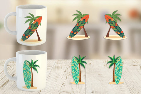 Mug Wrap Surfboard Sublimation artnoy 