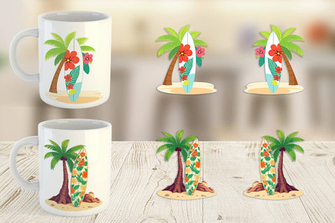 Mug Wrap Surfboard Sublimation artnoy 