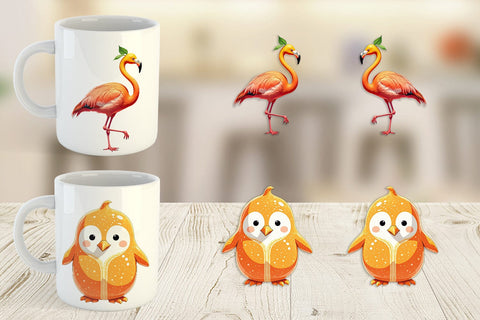 Mug Wrap Surreal Fruit Animals Sublimation artnoy 